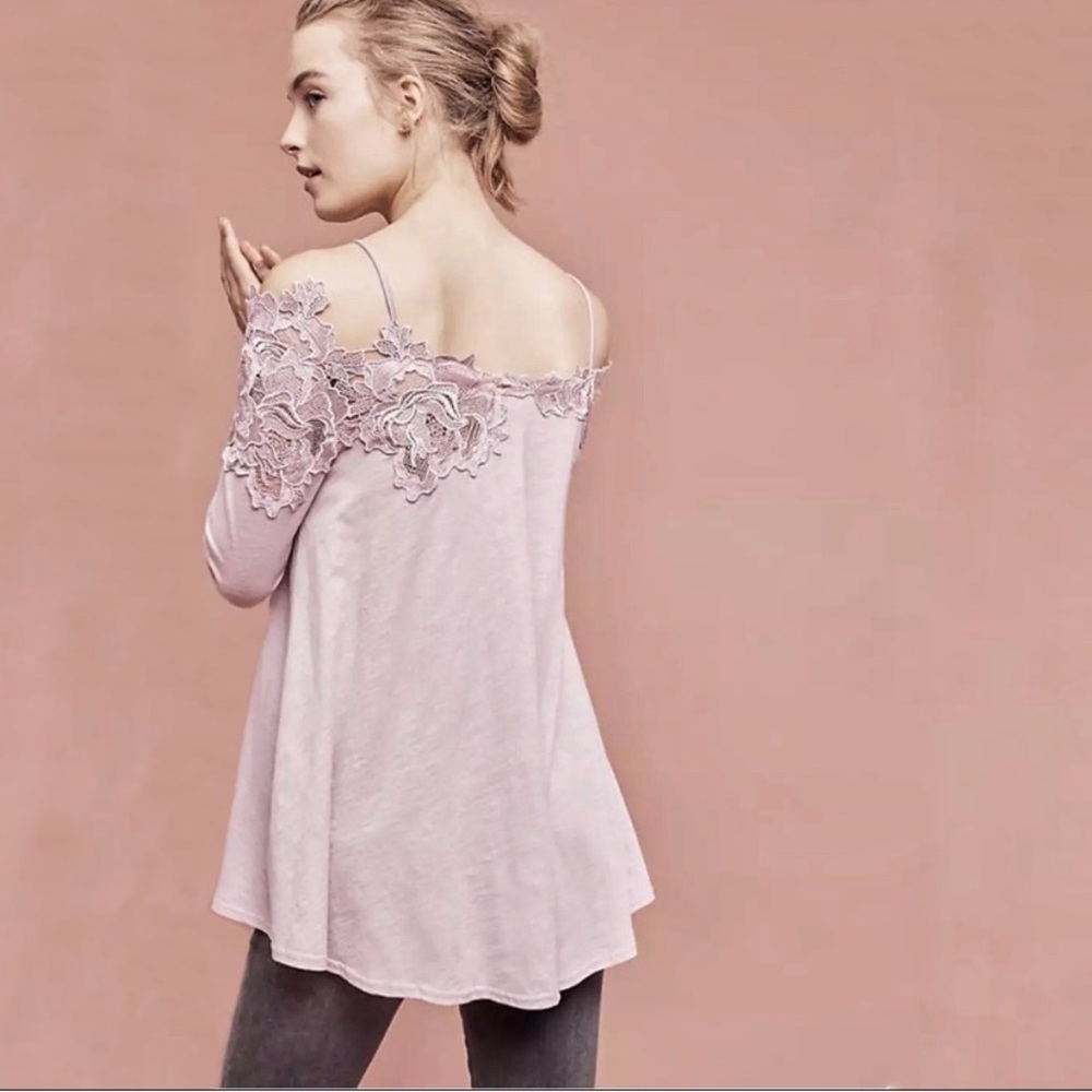 Anthropologie Meadow Rue Laceline Off-the shoulder - Picture 3 of 8
